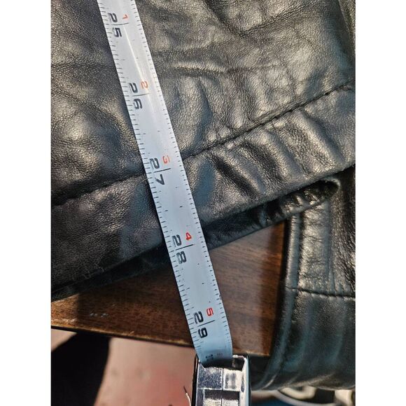 Express Vintage 80's black Leather Jacket Womens Size Small - Picture 13 of 13